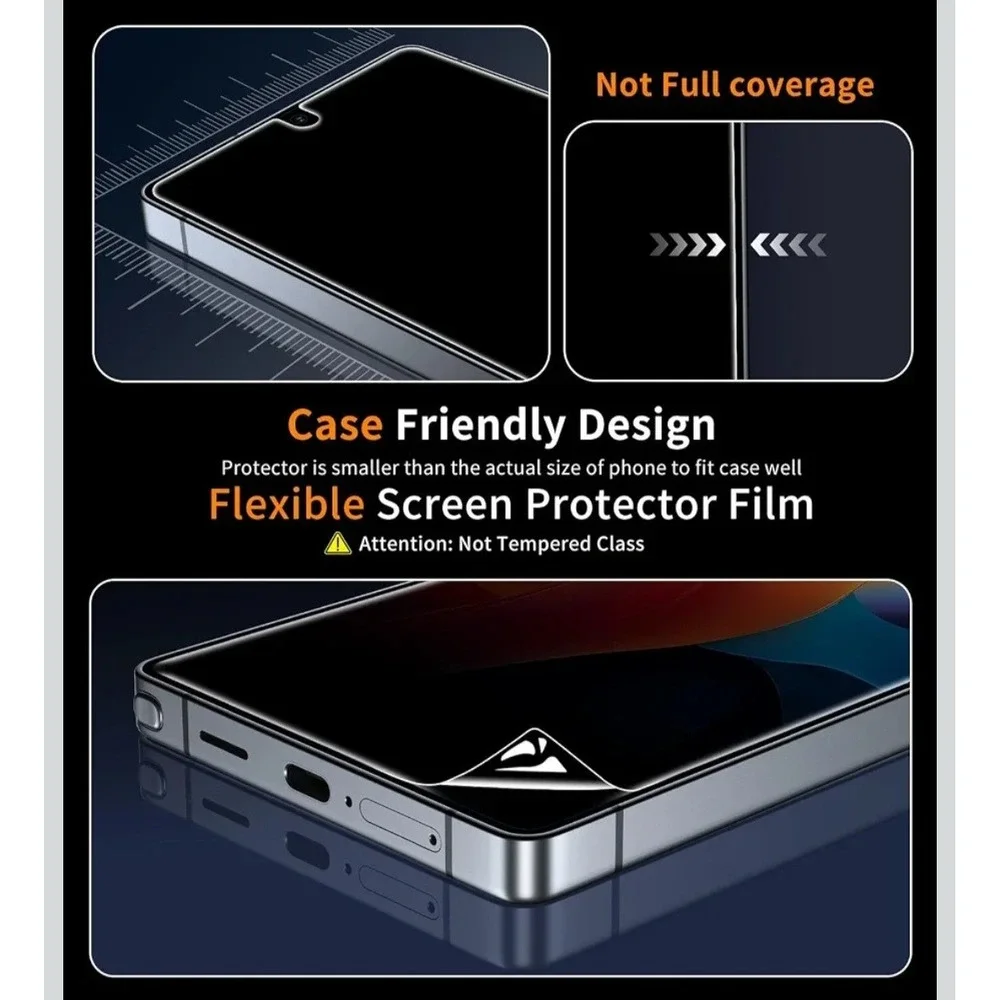 2+2 Pack Privacy PET Screen Protector Samsung Galaxy S25 Ultra Screen